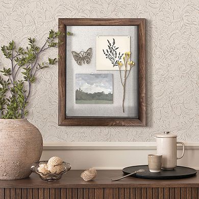 Belle Maison Linen Shadowbox Frame Wall Decor