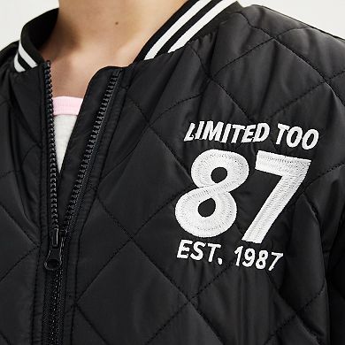 Girls 7-16 Limited Too Quilted Nylon Bomber Jacket