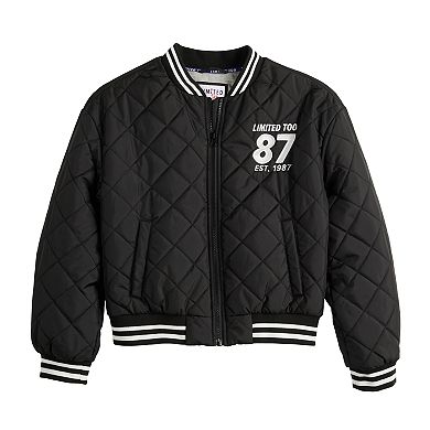 Girls 7-16 Limited Too Quilted Nylon Bomber Jacket