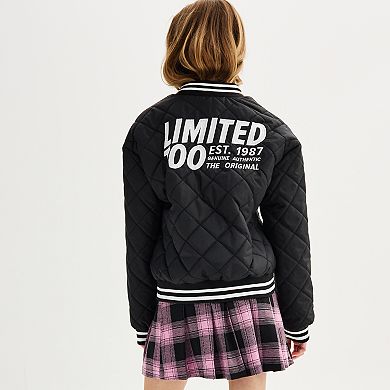 Girls 7-16 Limited Too Quilted Nylon Bomber Jacket