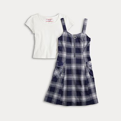 Girls 7-16 Limited Too Plaid Dress & Tee Set