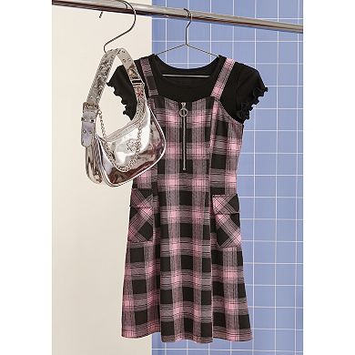 Girls 7-16 Limited Too Plaid Dress & Tee Set