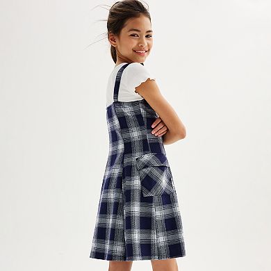 Girls 7-16 Limited Too Plaid Dress & Tee Set