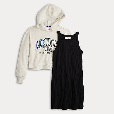 Girls 7-16 Limited Too Fleece Hoodie Dress