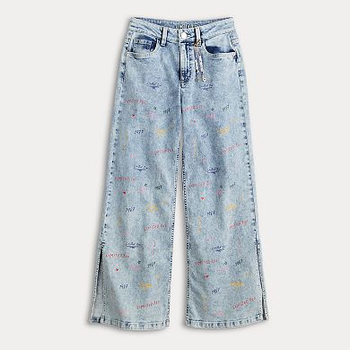 Girls 7-16 Limited Too Wide Leg Script Jean