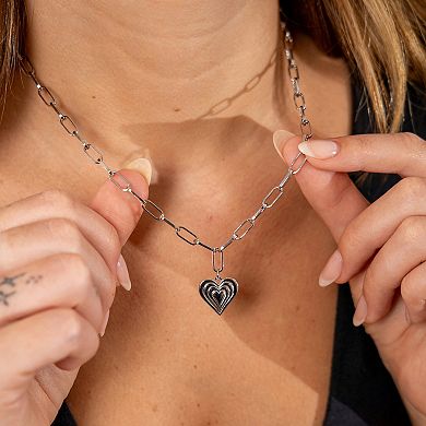 MC Collective Textured Heart Necklace