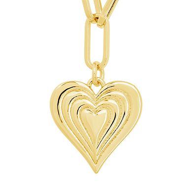 MC Collective Textured Heart Necklace