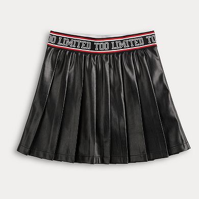 Girls 7-16 Limited Too Pleated Leather Skort