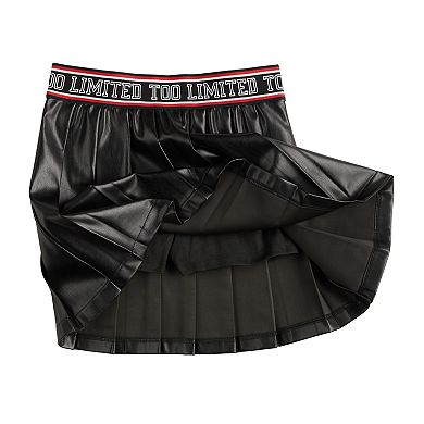 Girls 7-16 Limited Too Pleated Leather Skort