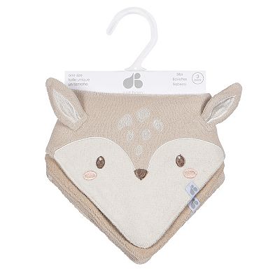 Baby Just Born® 3 Pack Animal Faces Terry Bandana Bibs