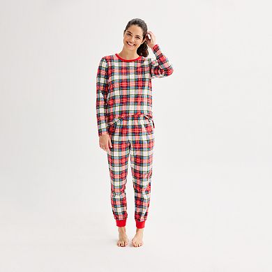 Women's Tall Jammies For Your Families® Jingle Bell Rock Pajama Top & Jogger Pajama Bottoms Set