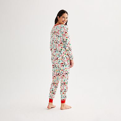 Women's Jammies For Your Families® Fa La La Pajama Top & Jogger Pajama Bottoms Set