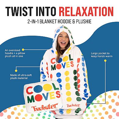 Unisex Twister Snugible Blanket Hoodie & Pillow