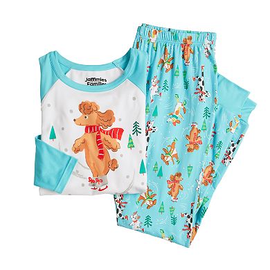 Women's Jammies For Your Families?? Dog Family Pajama Top & Jogger Pajama Bottoms Set