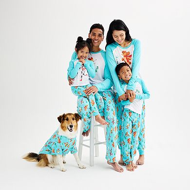 Women's Jammies For Your Families?? Dog Family Pajama Top & Jogger Pajama Bottoms Set