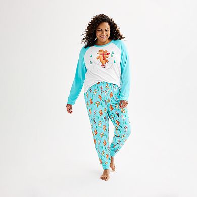 Plus Size Jammies For Your Families?? Dog Family Pajama Top & Jogger Pajama Bottoms Set