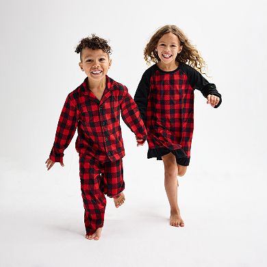 Girls 4-16 Jammies For Your Families?? Merry & Bright Buffalo Plaid Nightgown & Matching Doll Gown