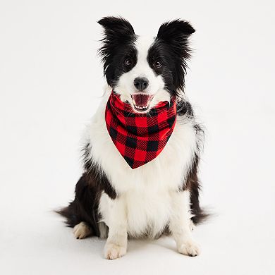 Pet Jammies For Your Families?? Merry & Bright Buffalo Plaid Pet Bandana