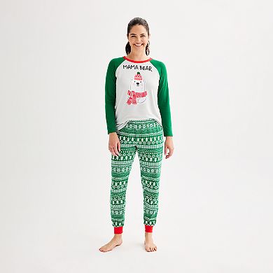 Women's Jammies For Your Families® Bear Pajama Top & Jogger Pajama Bottoms Set