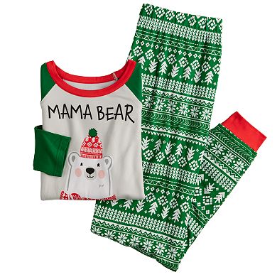 Women's Tall Jammies For Your Families® Bear Pajama Top & Jogger Pajama Bottoms Set