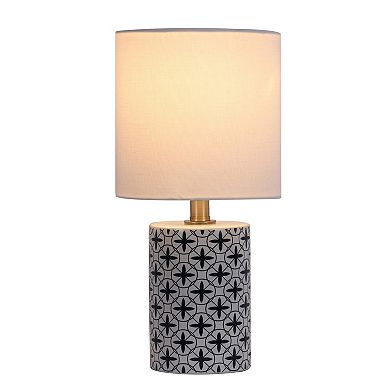 Blue and White Pattern Accent Table Lamp