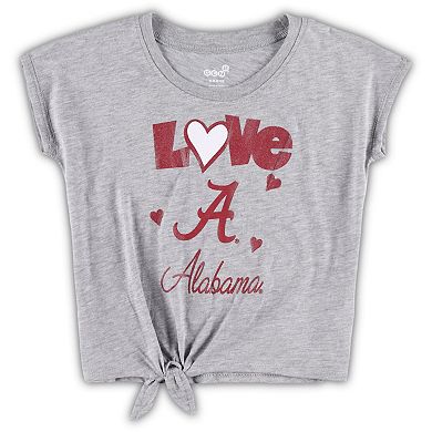 Preschool & Toddler Heathered Gray/Crimson Alabama Crimson Tide Forever Love T-Shirt & Leggings Set