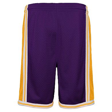 Youth Mitchell & Ness Purple Los Angeles Lakers Hardwood Classics Swingman Shorts