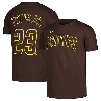 Youth Nike Fernando Tatis Jr. Brown San Diego Padres Home Player Name & Number T-Shirt