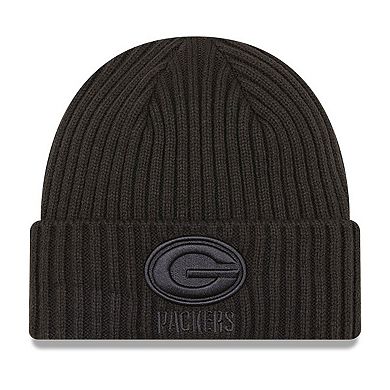 Youth New Era Graphite Green Bay Packers Core Classic Cuffed Knit Hat