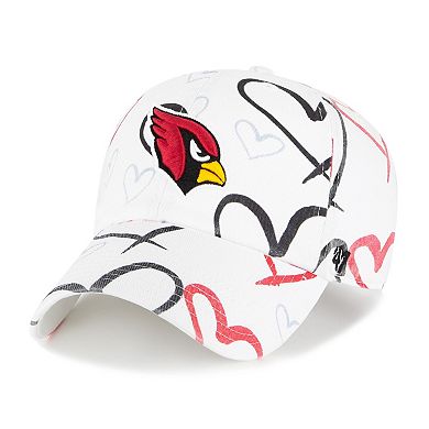 Girls Youth '47 White Arizona Cardinals Adore Clean Up Adjustable Hat