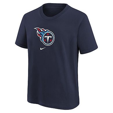 Preschool Nike Navy Tennessee Titans Team Wordmark T-Shirt