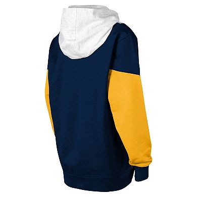 Youth Ash/Navy LA Galaxy Champion League Fleece Pullover Hoodie