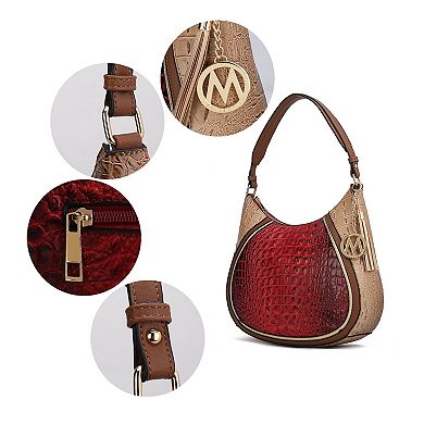 MKF Collection Nayra Embossed Shoulder Hobo Bag By Mia K