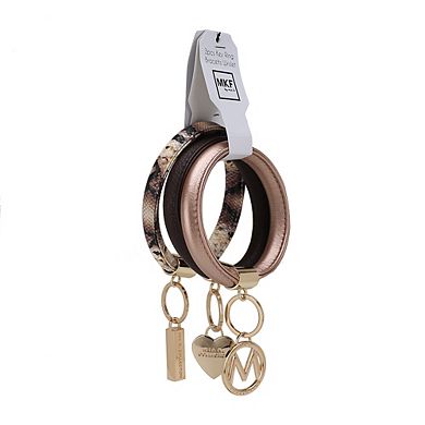 Mkf Collection Jasmine Women’s Bangle Wristlet Keychain Set By Mia K- 3 Pieces