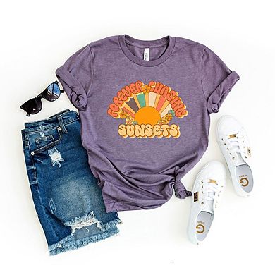 Retro Forever Chasing Sunsets Short Sleeve Graphic Tee