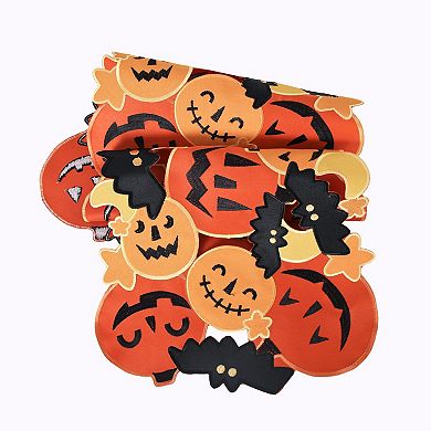 Celebrate Together Halloween Jack-o'-Lantern and Bats Cutout Table Runner