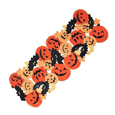 Celebrate Together Halloween Jack-o'-Lantern and Bats Cutout Table Runner