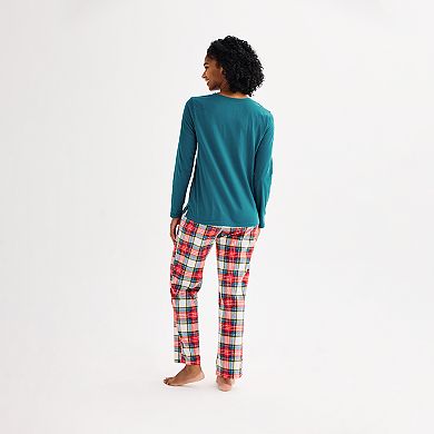 Women's Jammies For Your Families?? Jingle Bell Rock Pajama Top & Pajama Bottoms Set