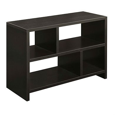 Modern 2-shelf Bookcase Console Table In Espresso Wood Finish