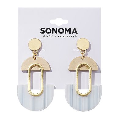 Sonoma Goods For Life?? Gold Tone Acetate Circle Drop Earrings