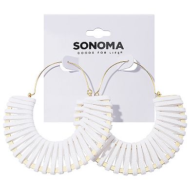 Sonoma Goods For Life® Gold Tone Thread Wrapped Semi-Circle Earrings