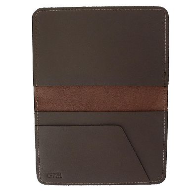 Leather Top Stub Checkbook Cover Wallet