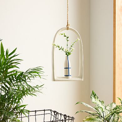 Ceramic Footed Hanging Vase