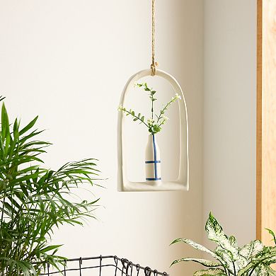 Ceramic Footed Hanging Vase