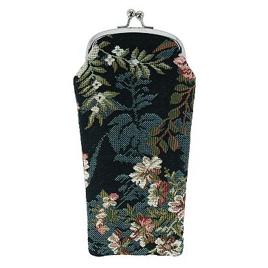 Women's Floral Print Tapestry Glasses Case And Coin Purse Set