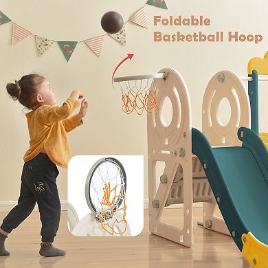 Merax Kids Swing-n-slide With Bus Play Structure