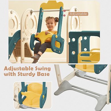 Merax Kids Swing-n-slide With Bus Play Structure