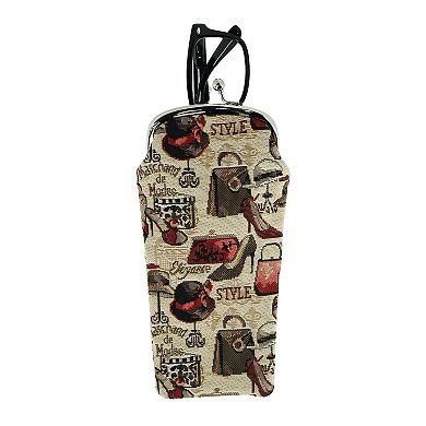 Women's Boutique Print Tapestry Glasses Case