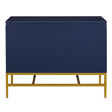 Merax Minimalist & Luxury Cabinet Two Door Sideboard With Gold Metal Legs