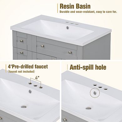Merax Bathroom Vanity With Single Sink